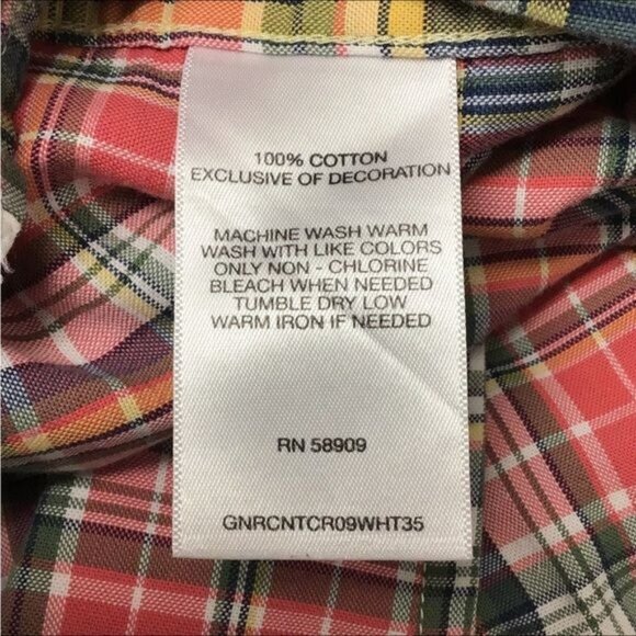 Cremeux Classics XXL Red Plaid Cotton Short Sleeve Mens Button-Down Shirt - Picture 7 of 7